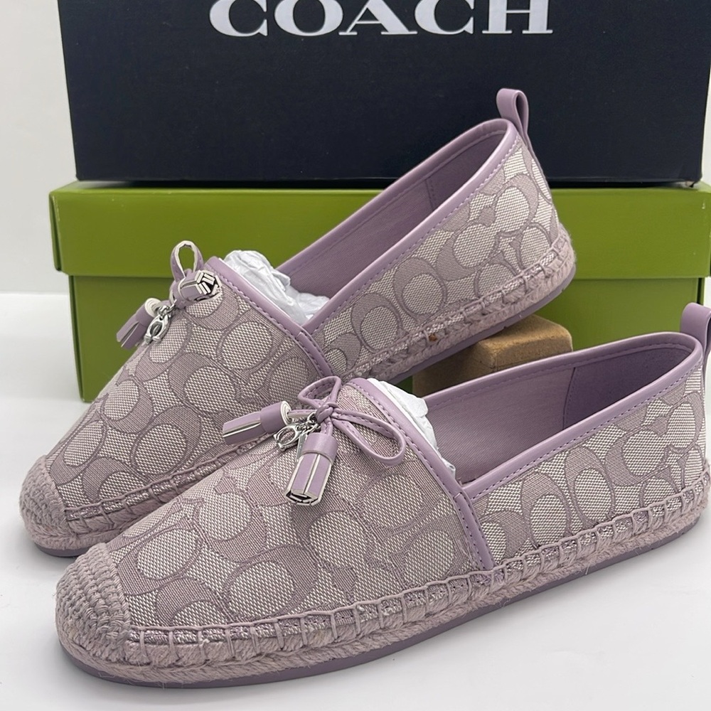 Coach CARSON SIGNATURE JACQ ESPADRILLE
SOFT LILAC SHOES SNEAKERS
G3457 SOT New - Picture 4 of 16